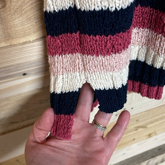 J Crew Size Large Cotton/Polyester Blend Striped Sleeveless Sweater Knit Top - Picture 5 of 8